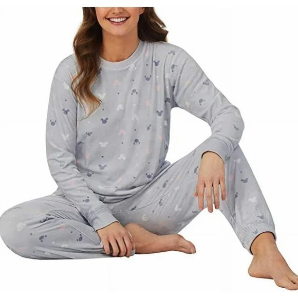 Disney Mickey and Minnie Women’s Fleece Pajama Set 2PC L - Picture 3 of 4